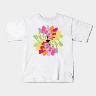 White Water Kayak Flower for Kayakers Kids T-Shirt